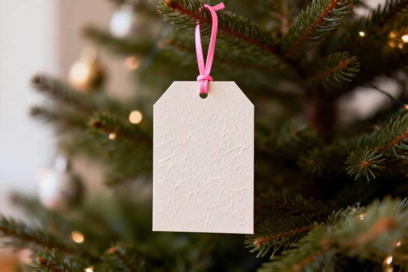 圣诞树挂饰空白标签图片