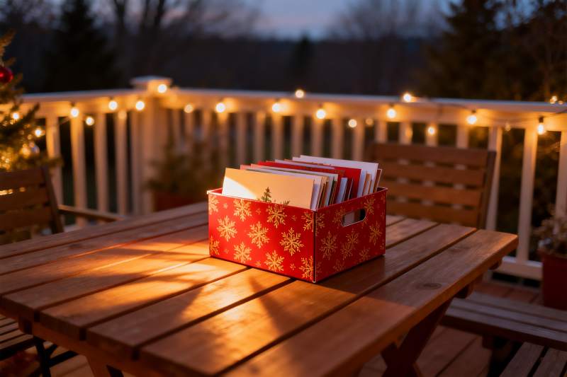 圣诞夜庭院信件盒图片