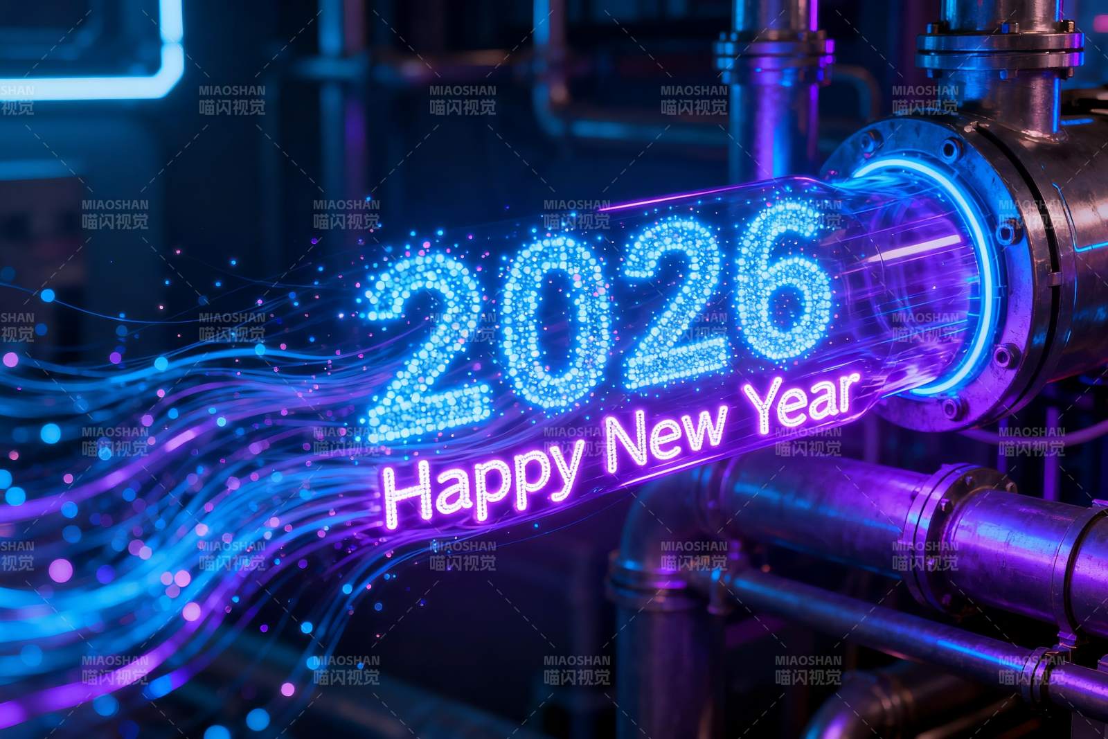 科技管道新年祝福2026图片