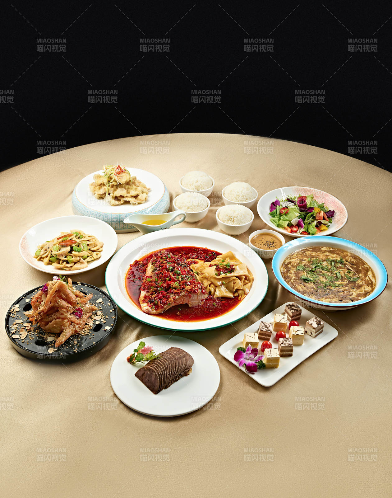 酒店饭店商务四人套餐组合图片