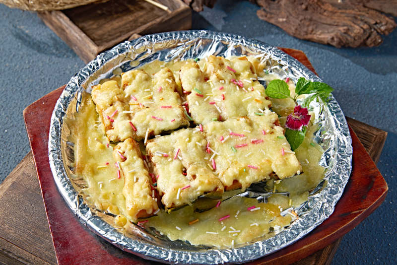 奶香芝士焗贝贝瓜图片