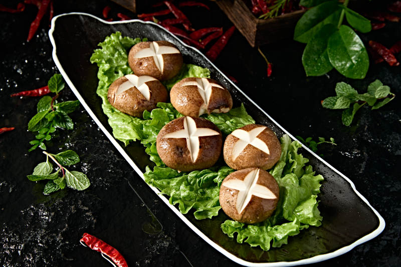 火锅食材花刀鲜香菇图片