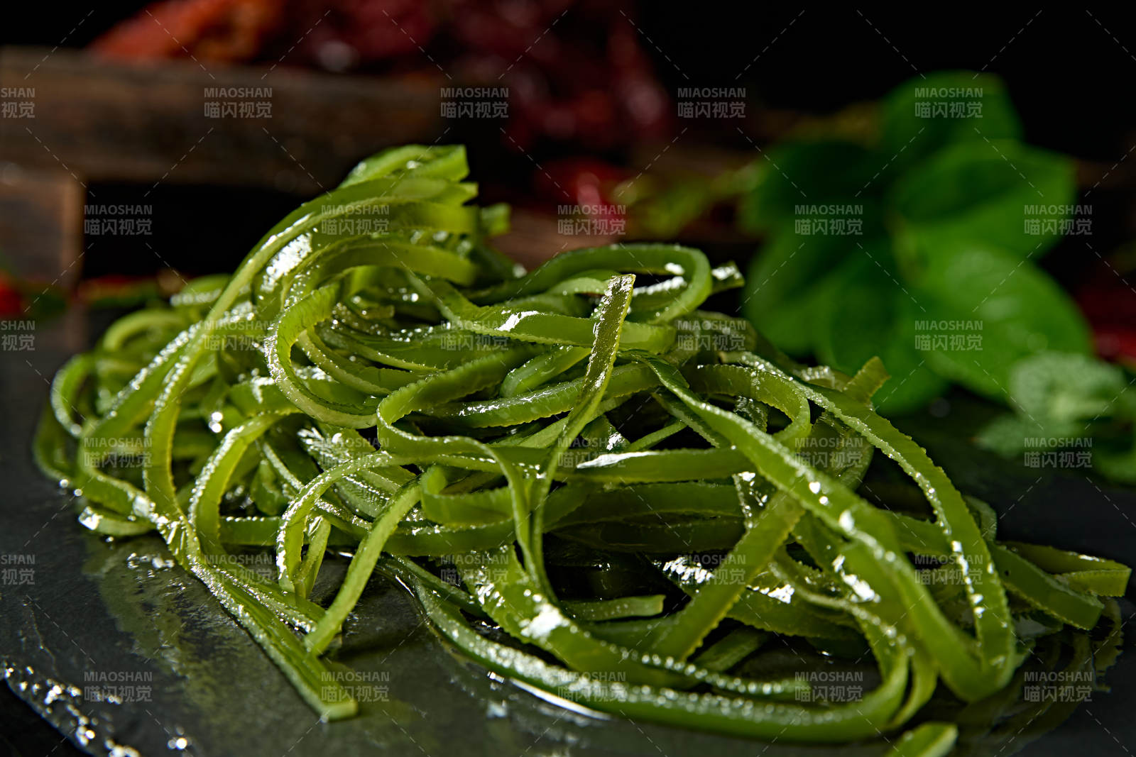 火锅食材美味盐水海带丝图片