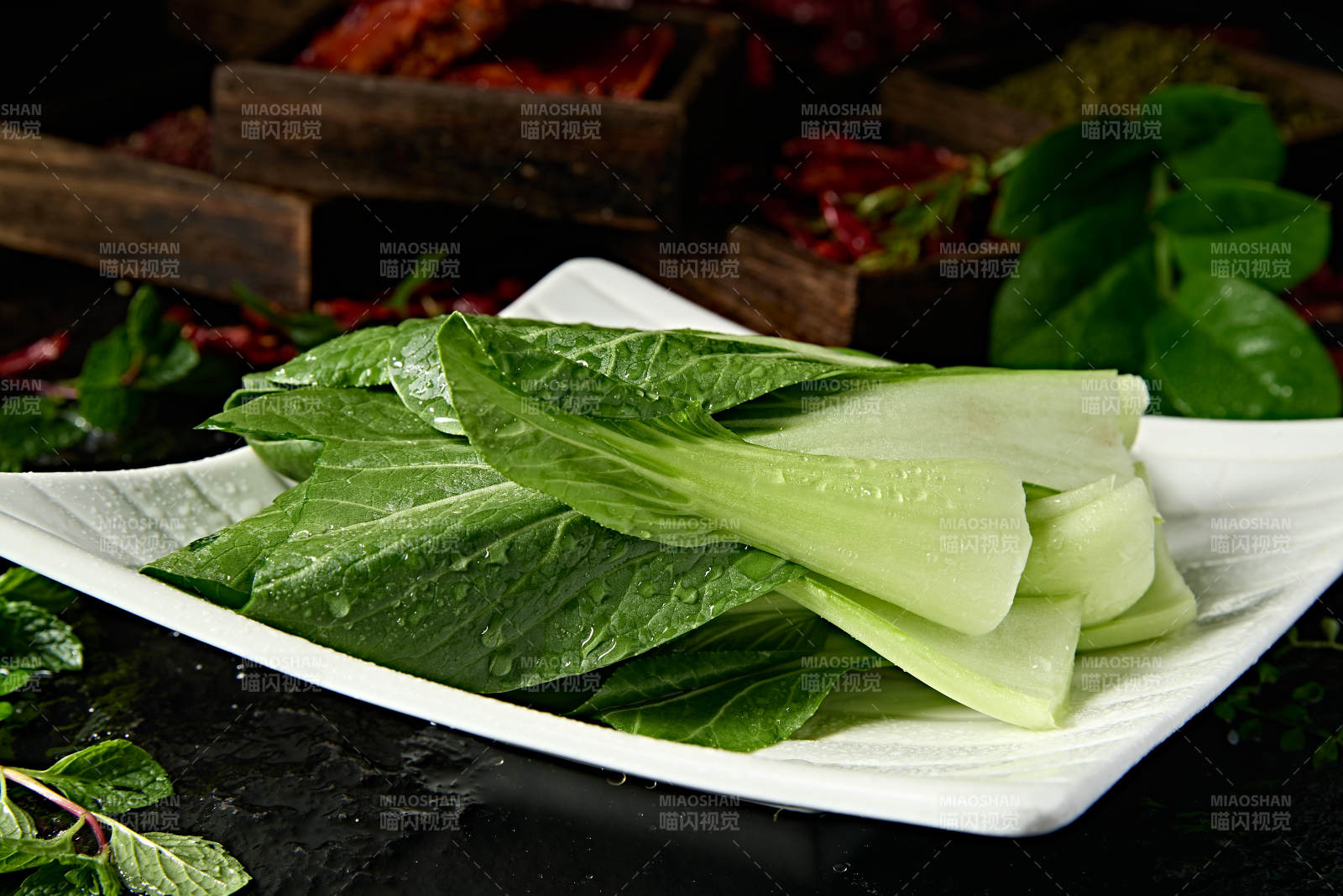 新鲜采摘有机青菜油菜图片