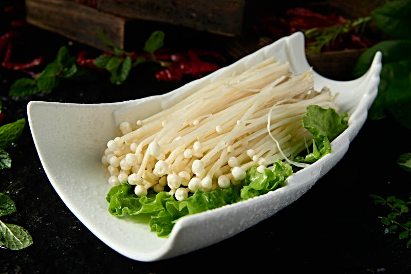 火锅食材新鲜食用菌金针菇图片