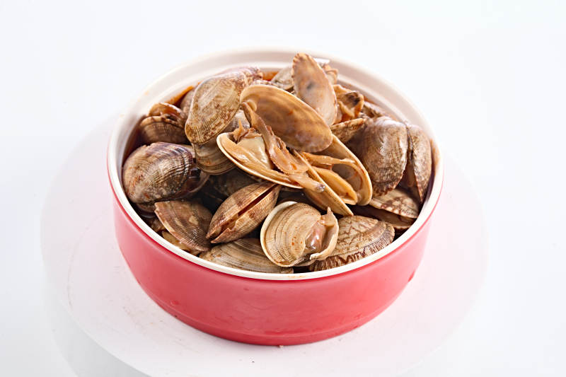 夏季大排档美食香辣炒花蛤图片