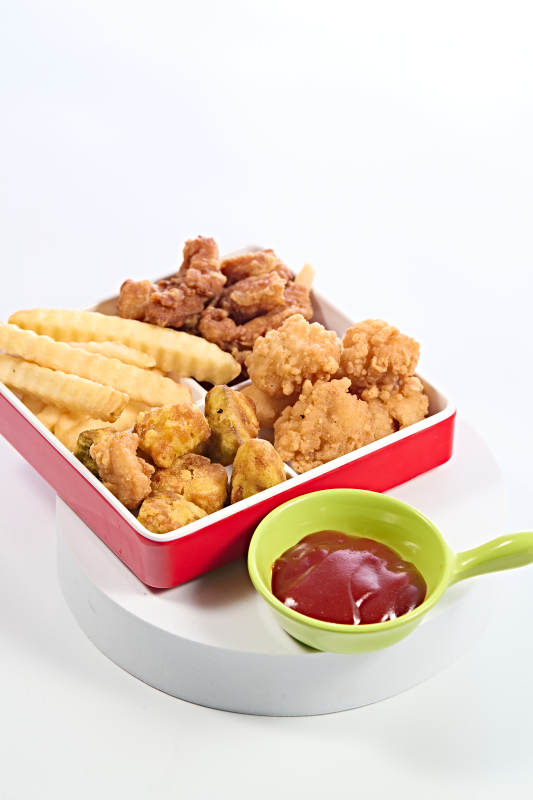 快餐美食油炸小吃拼装盒图片