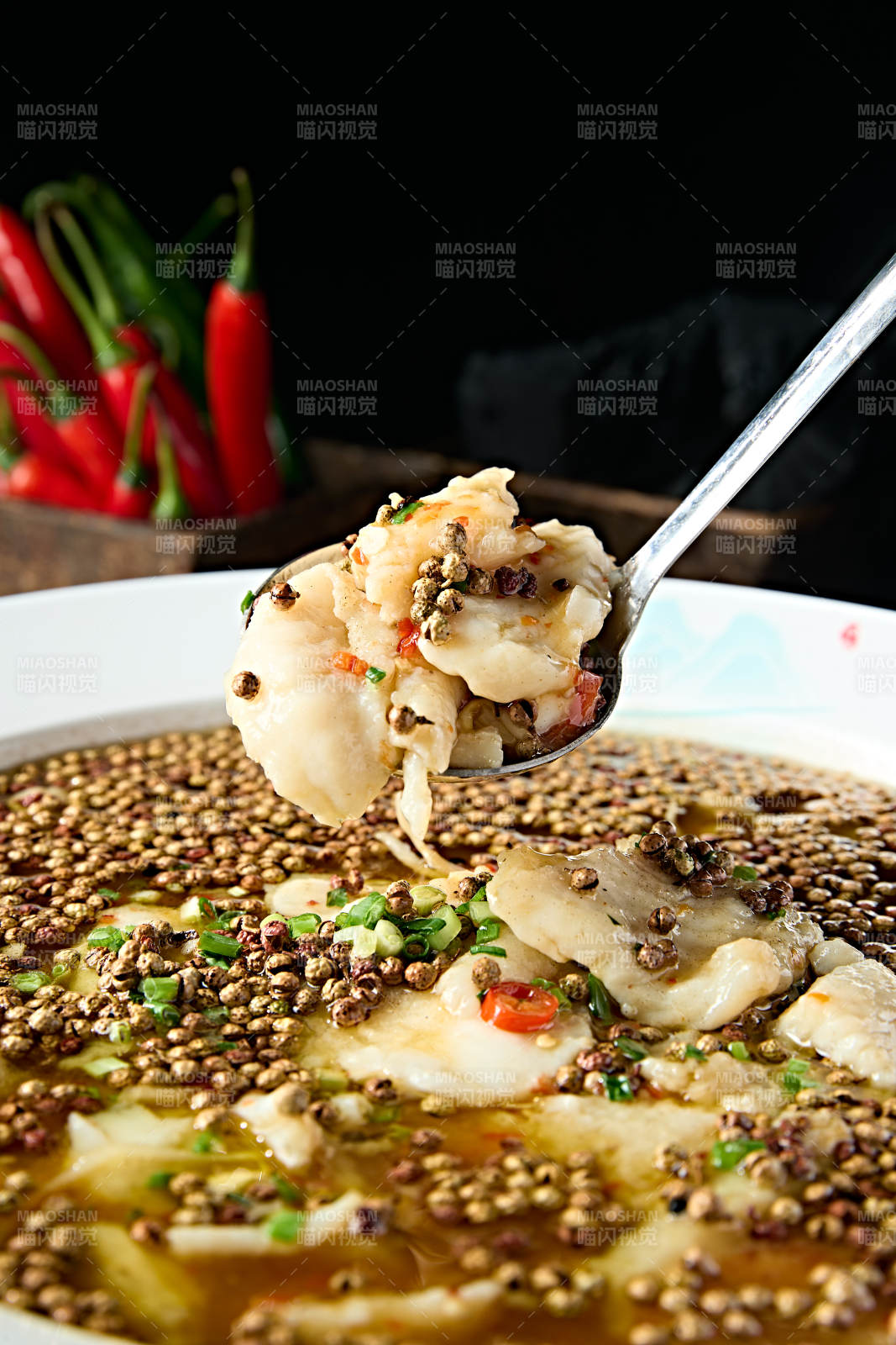 川香椒麻水煮鱼片图片