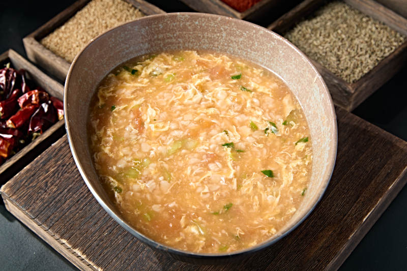 鸡蛋菠菜疙瘩汤图片