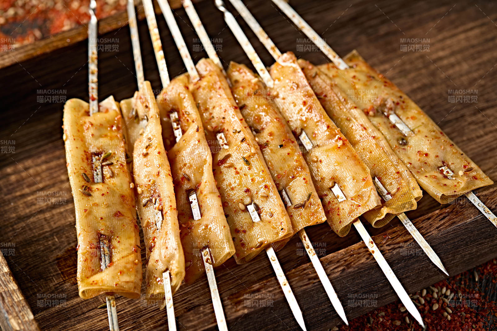 锦州特色烧烤炭烤干豆腐图片