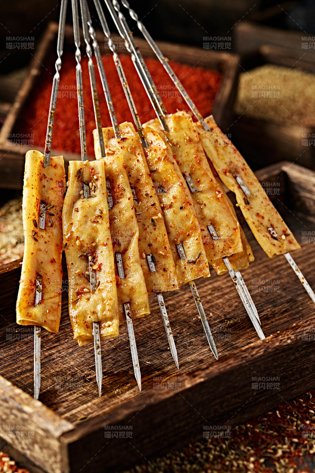 锦州特色烧烤炭烤干豆腐图片