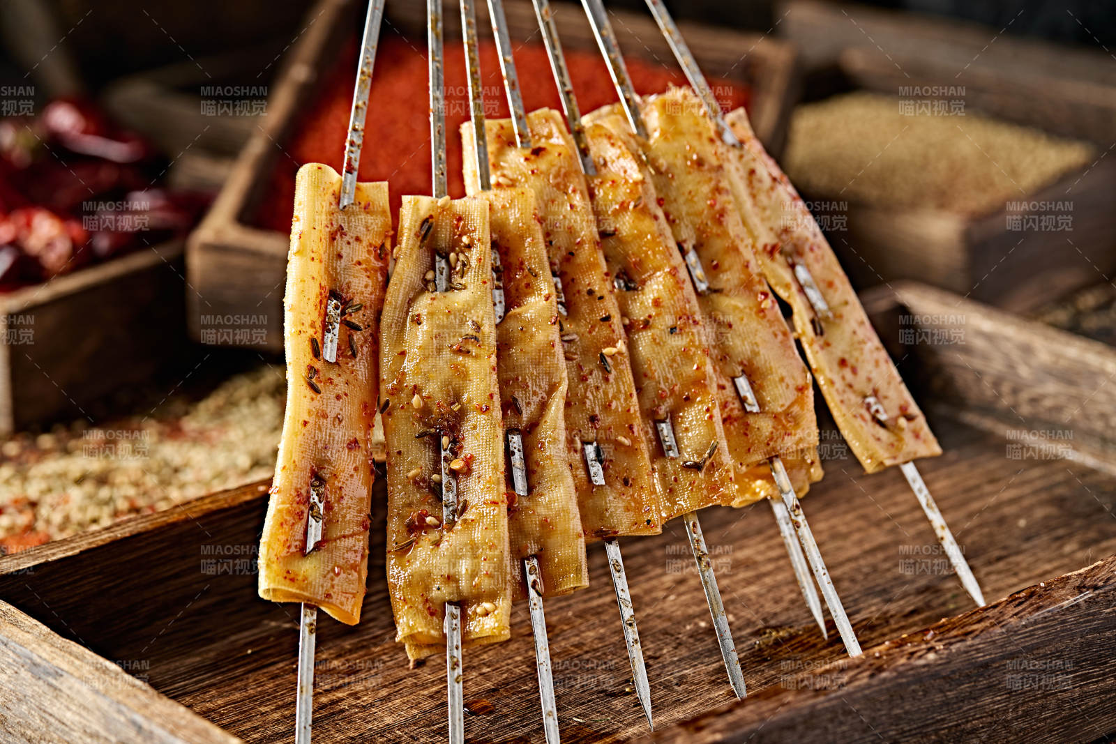 锦州特色烧烤炭烤干豆腐图片