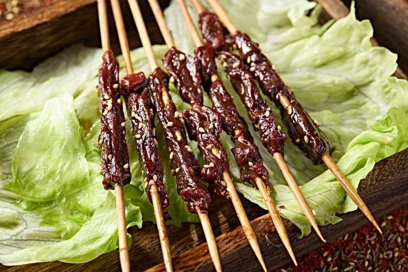 锦州特色烧烤炭烤风干串图片