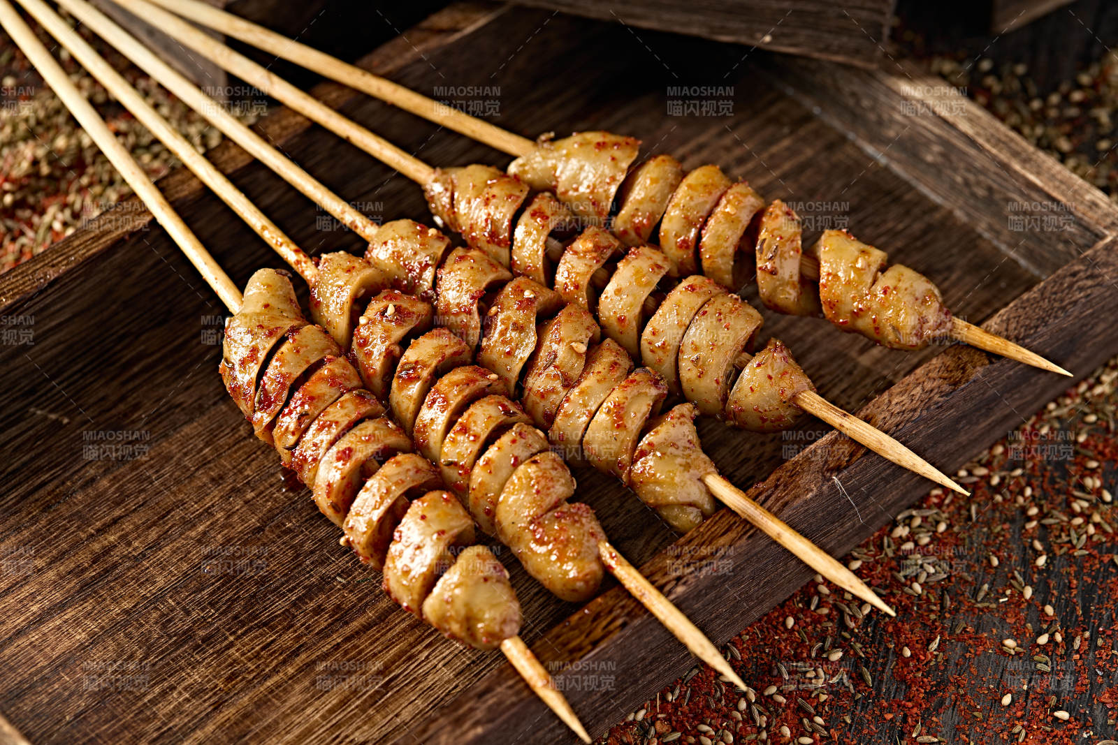 美味烧烤炭烤大面筋图片