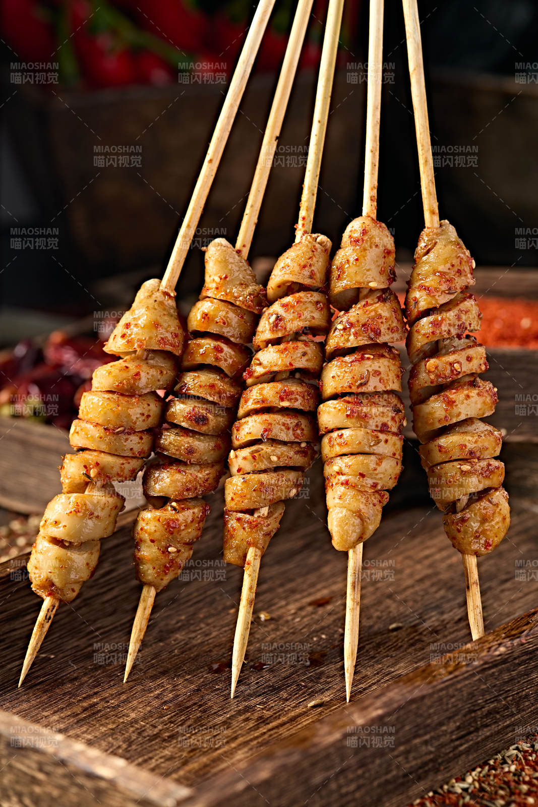 美味烧烤炭烤大面筋图片