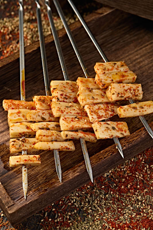 美味烧烤炭烤羊板筋图片