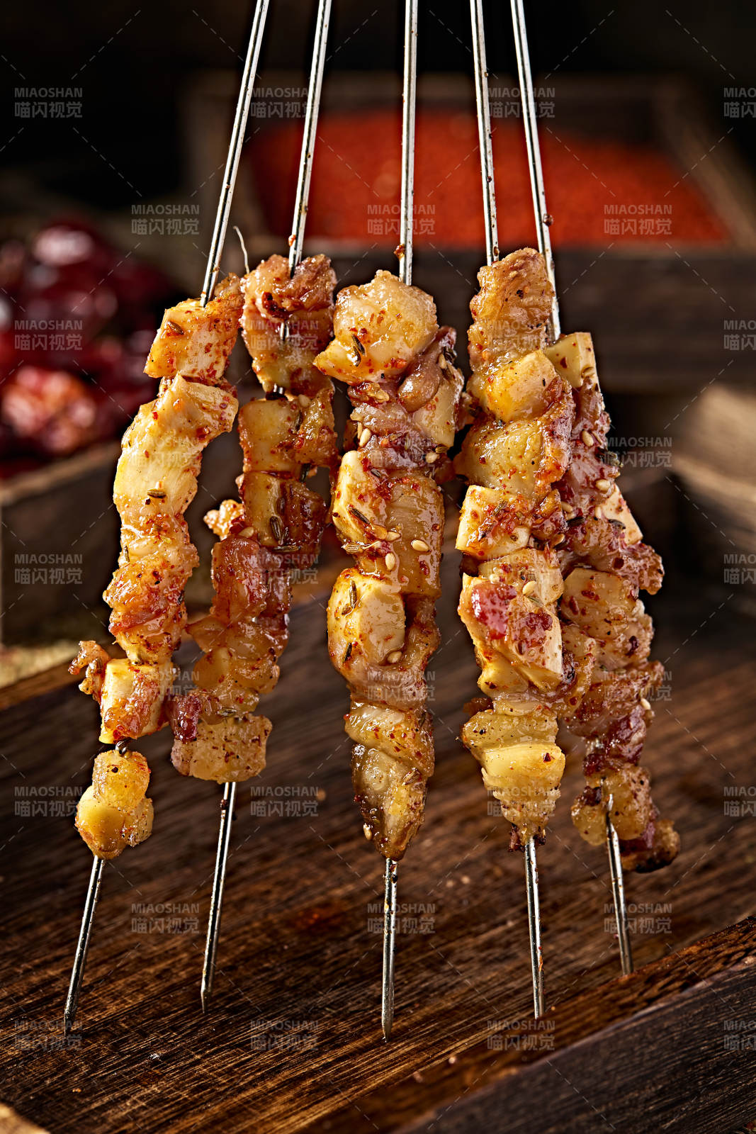 炭烤美味羊肉筋图片