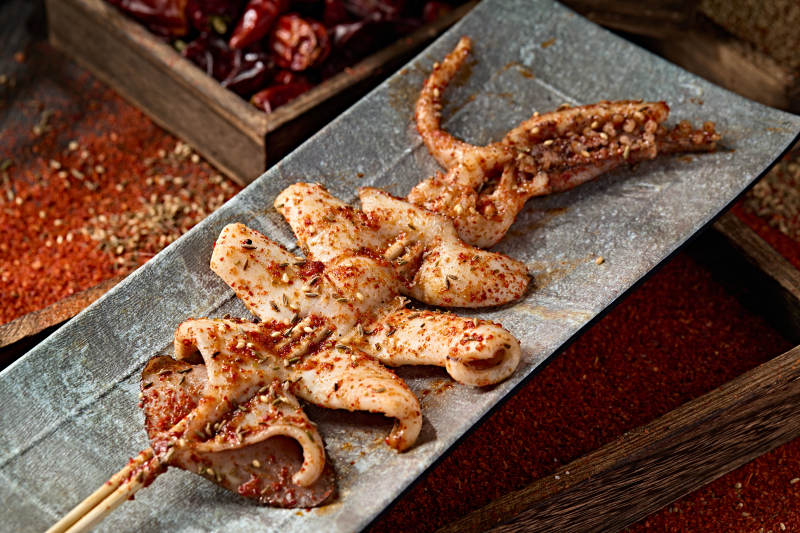 风味铁板香烤大鱿鱼图片