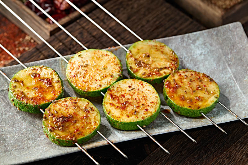 美味炭烤西葫芦片图片