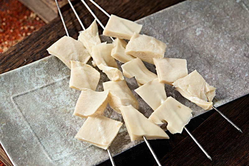 烧烤食材牛心管黄喉片图片