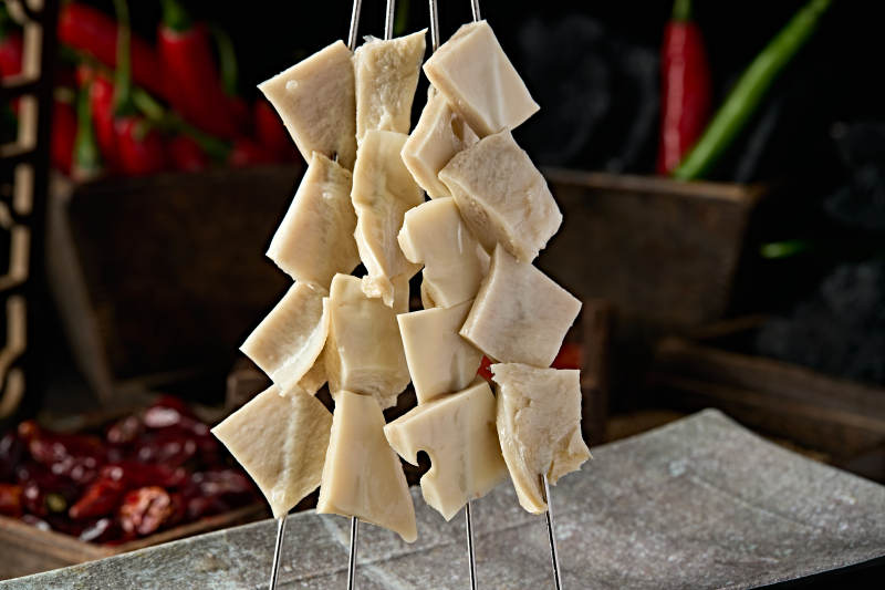 烧烤食材牛心管黄喉片图片