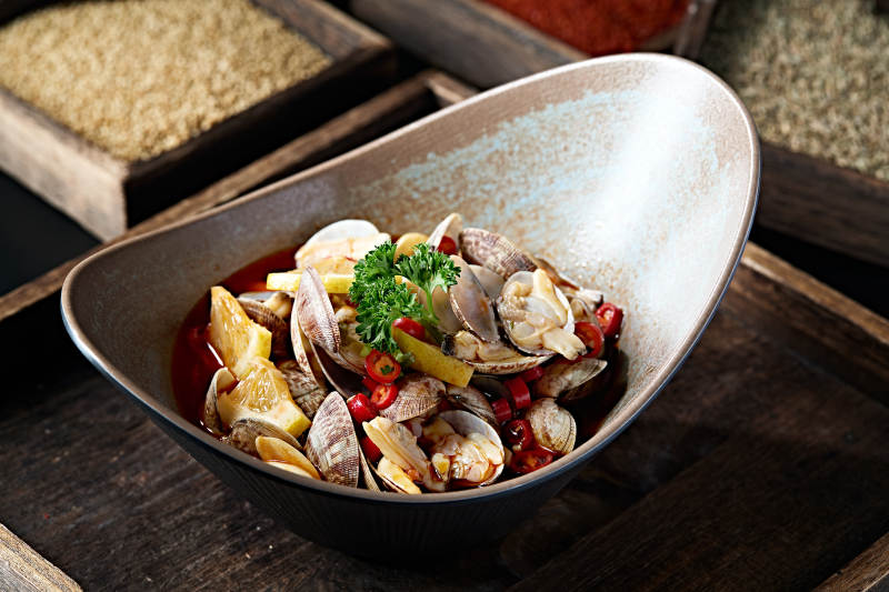 柠檬酸汤腌花蛤图片