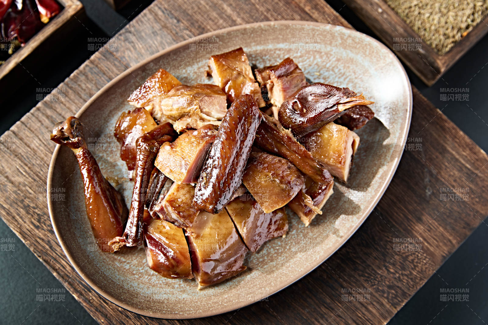 分切油浸风干鸡块图片