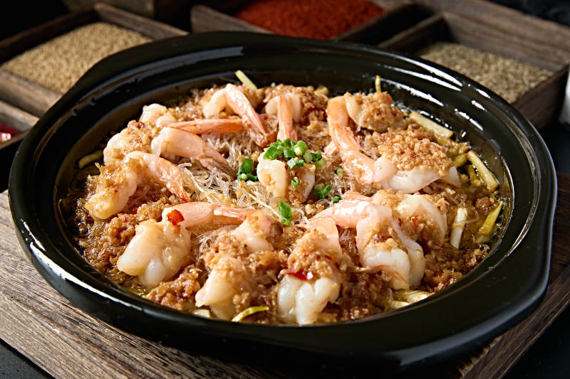 砂锅蒜蓉粉丝大虾煲图片