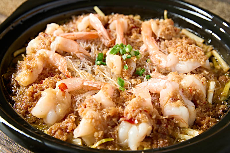 砂锅蒜蓉粉丝大虾煲图片