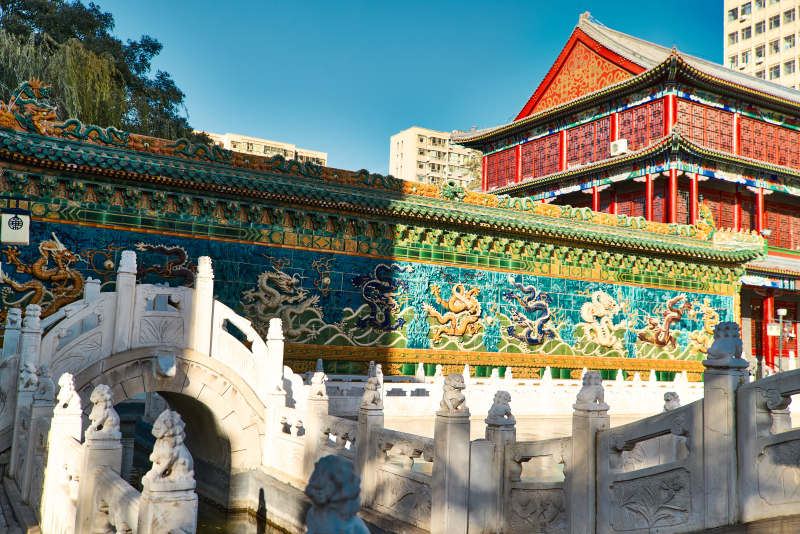 河北省张家口市宣化区九龙壁建筑景观图片