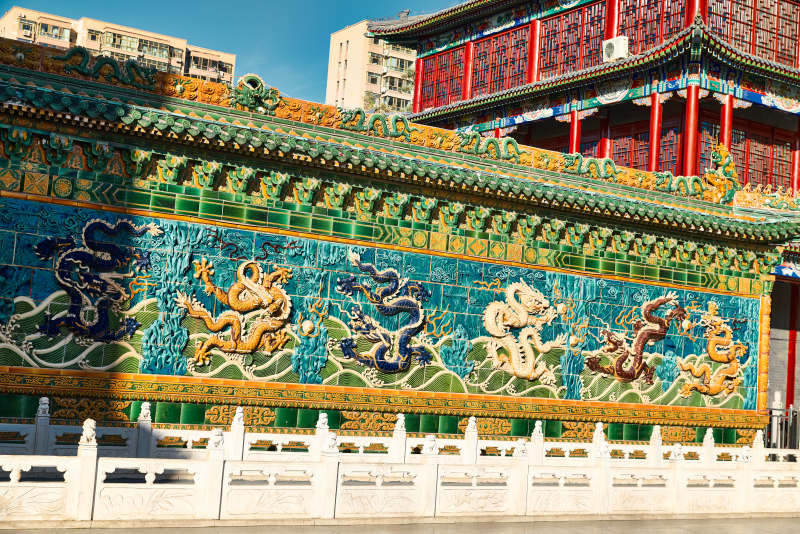 河北省张家口市宣化区九龙壁建筑景观图片