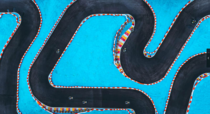 卡丁车赛道俯瞰图图片