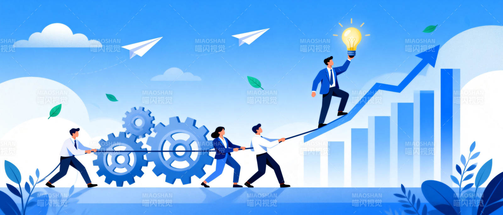 团队协作共创新高图片