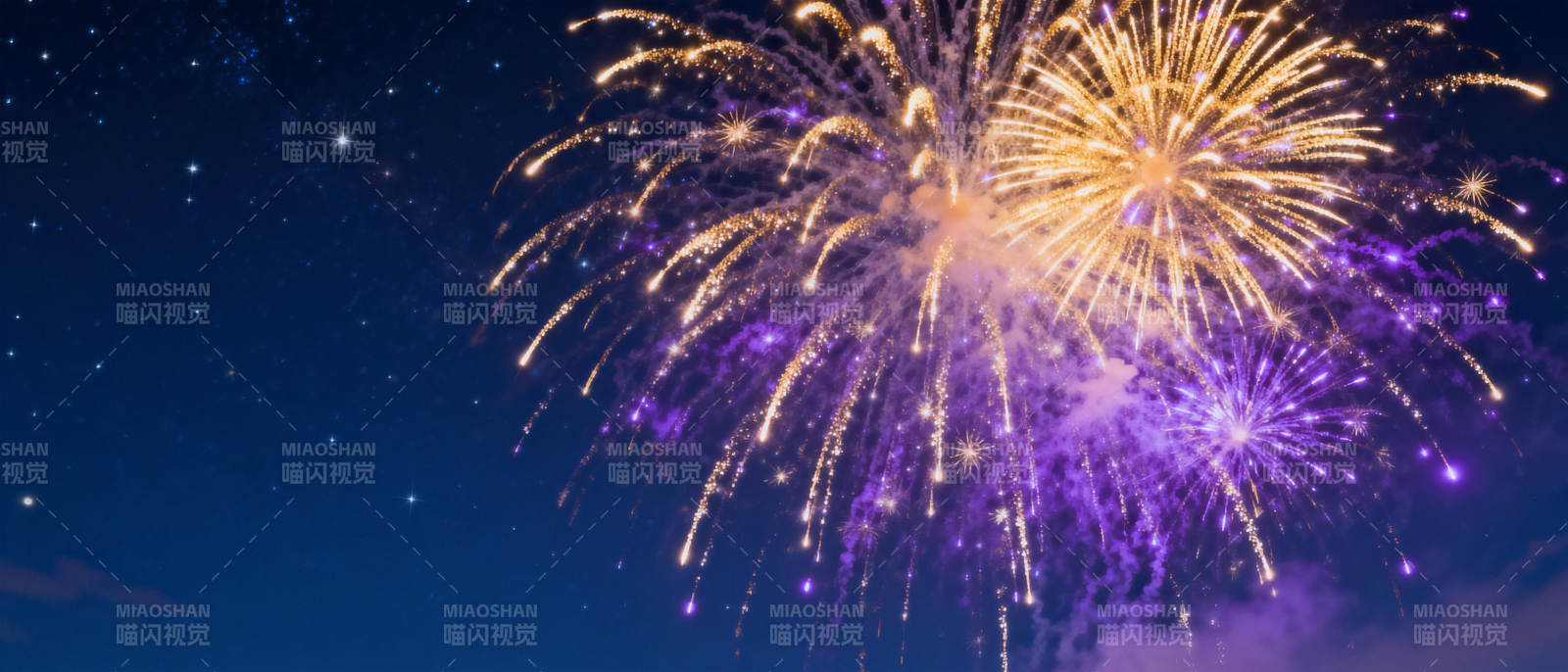 璀璨烟花夜空绽放图片