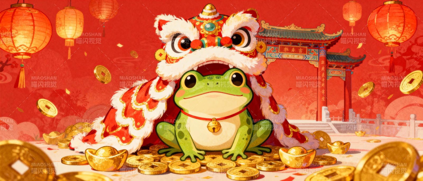 金蟾迎春纳福图片