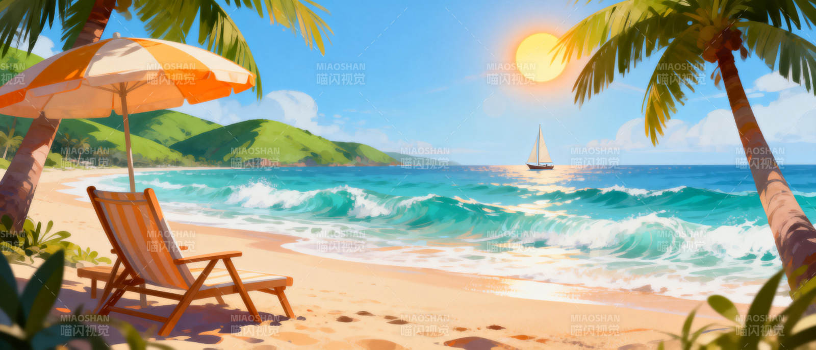 热带海滩风光图片