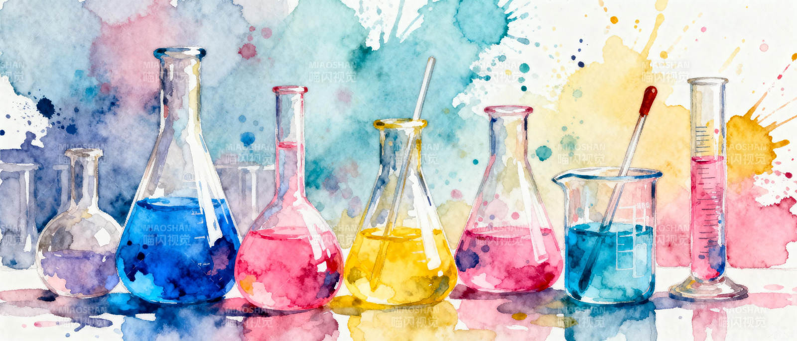 化学实验色彩斑斓图片
