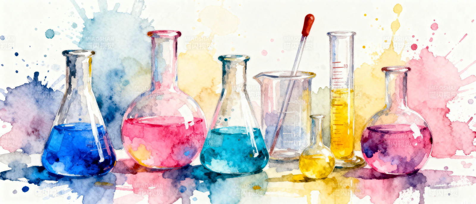 化学实验色彩斑斓图片