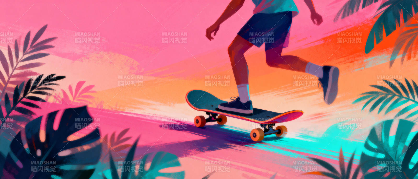 夏日滑板之旅图片