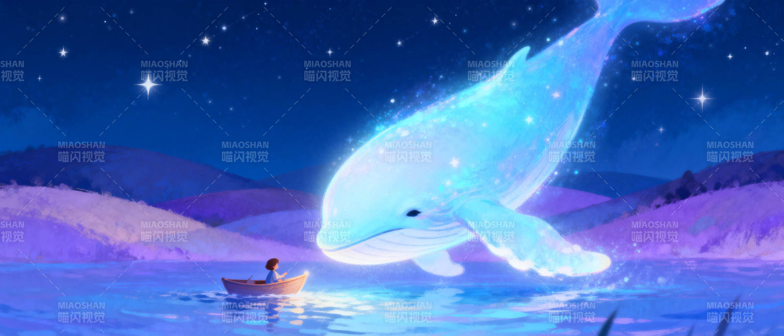 星夜鲸遇图片