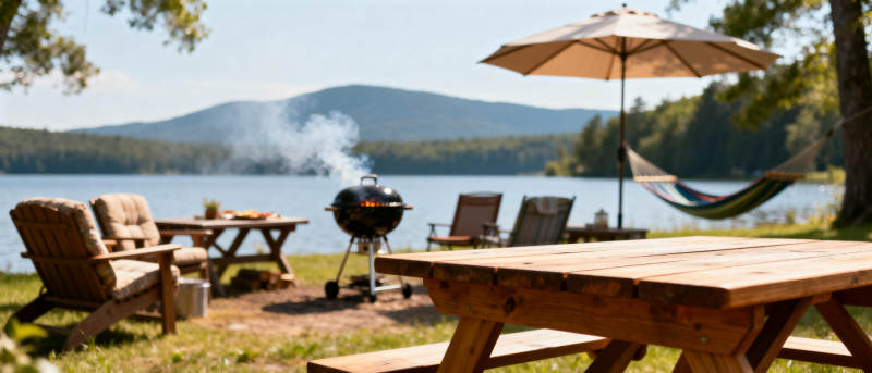 湖畔野餐时光图片