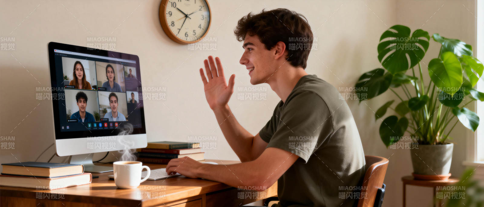 线上课堂互动瞬间图片