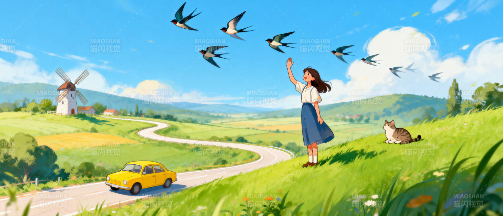 田园追鸟记图片