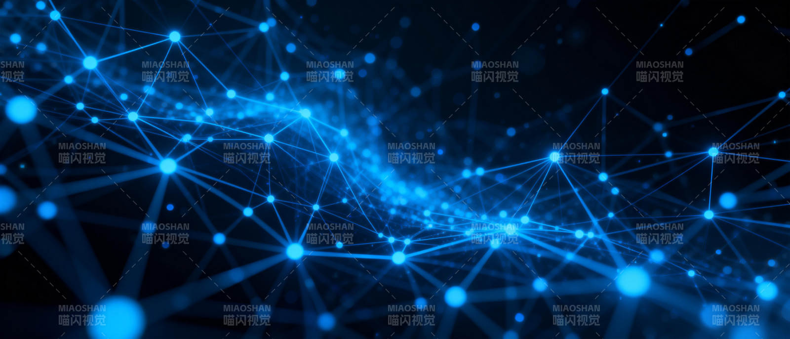 蓝色网络连接图图片