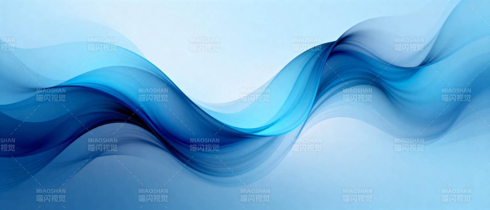 蓝色波浪艺术图片
