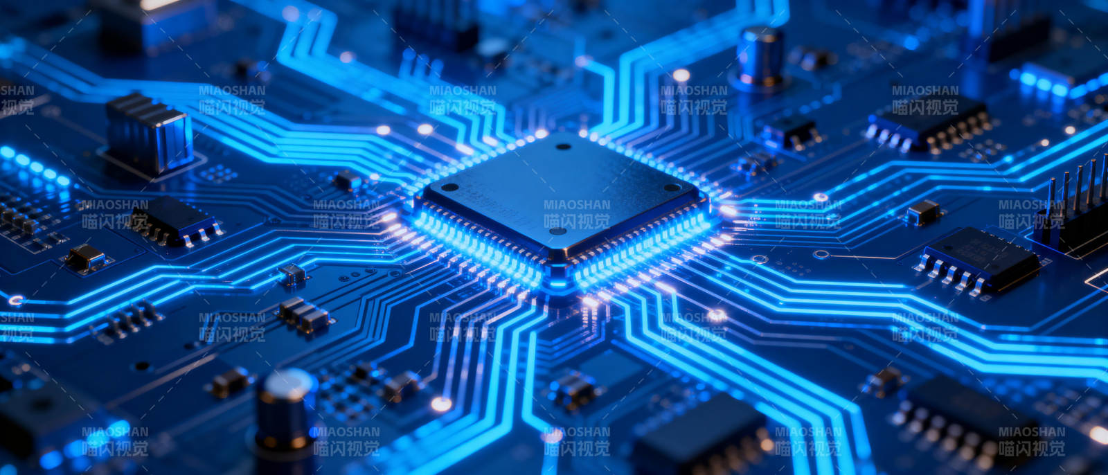 芯片电路光效图图片