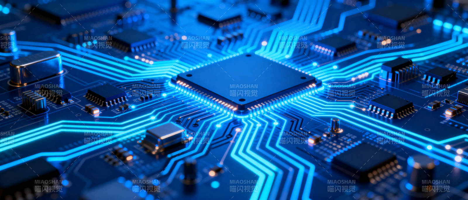 芯片电路光效图图片