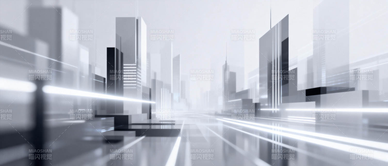 未来都市光影图片