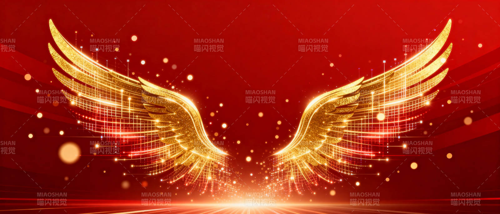 金色羽翼闪耀光芒图片