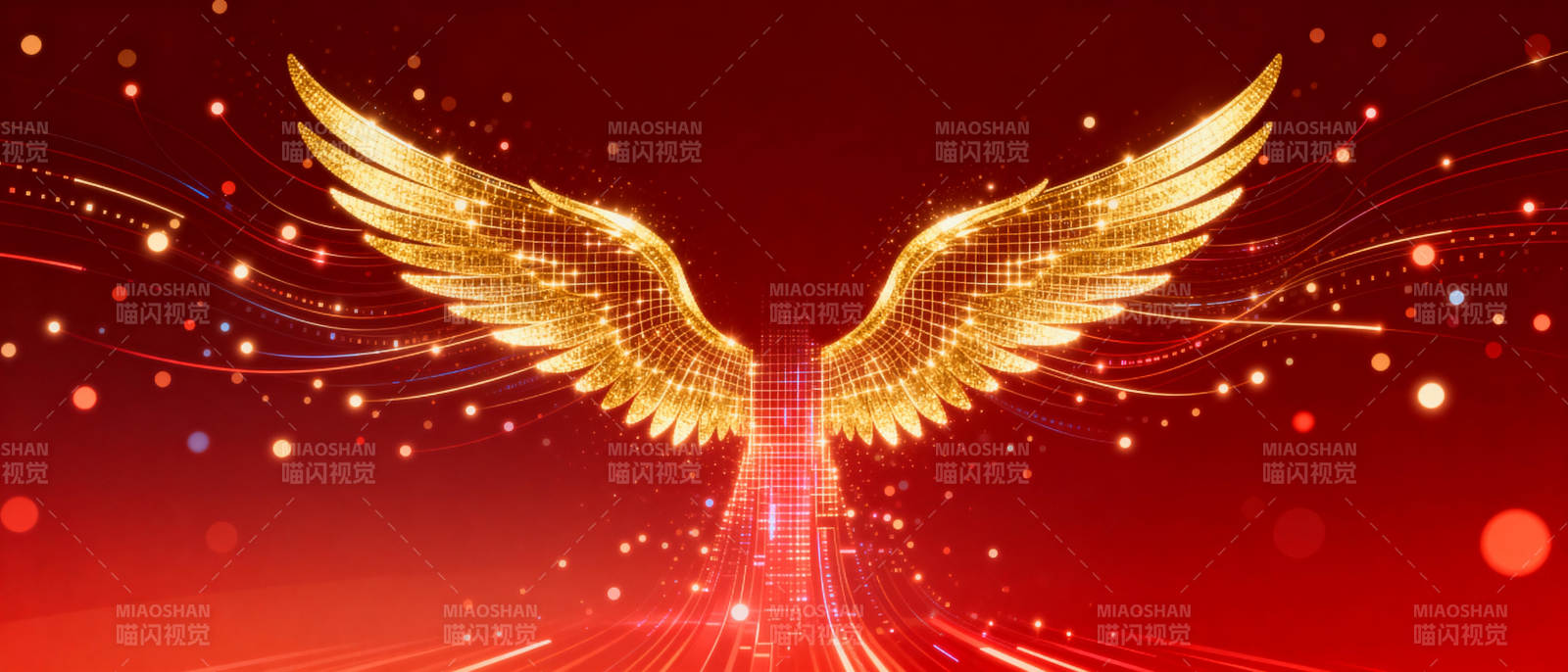 金色羽翼闪耀光芒图片